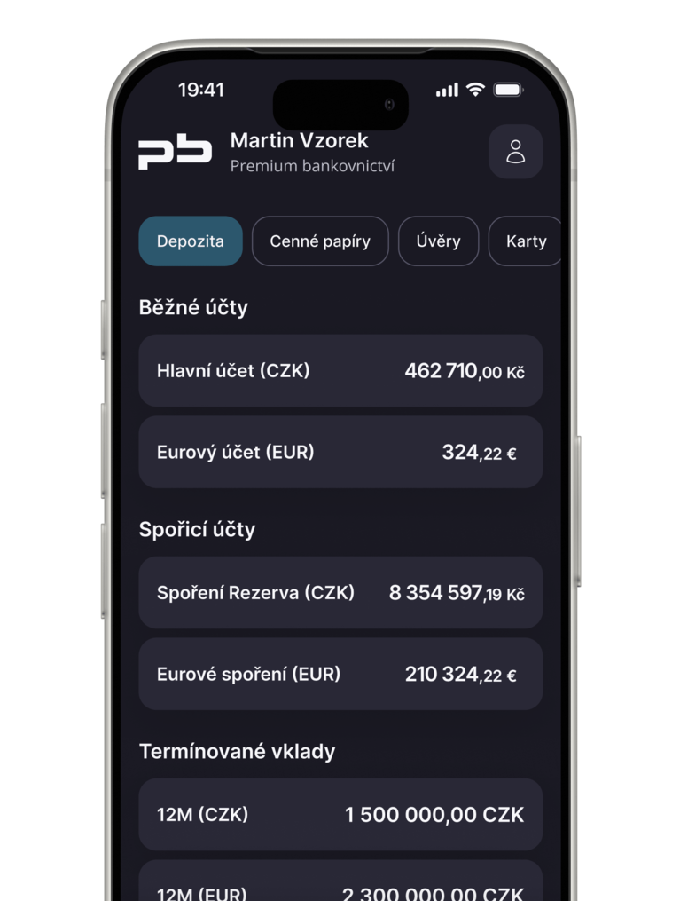 Mobilní aplikace na dvou obrazovkách
