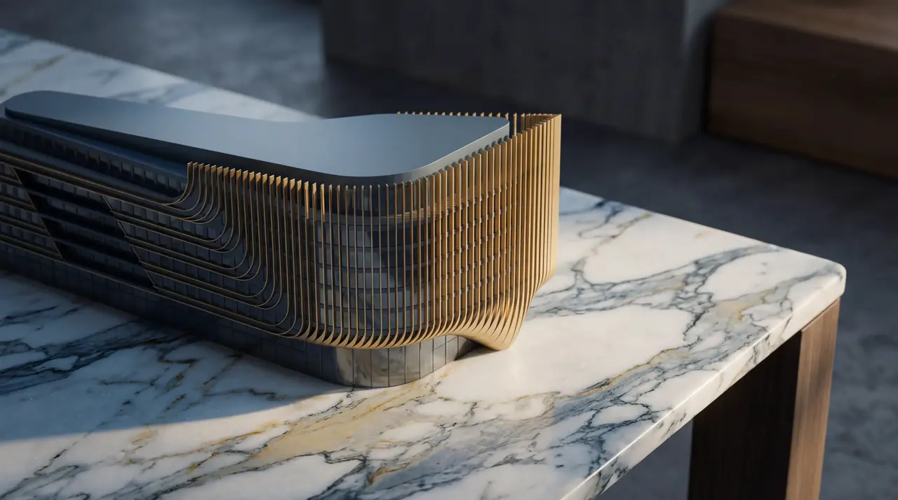 Architektonický model budovy Penta Banky na Masarykově náměstí v Praze.