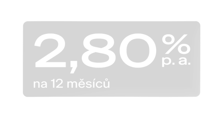 Termínovaný vklady+ v EUR se sazbou 2,80 p. a.